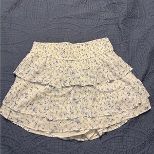 Hollister Floral Tiered Ruffle Skirt